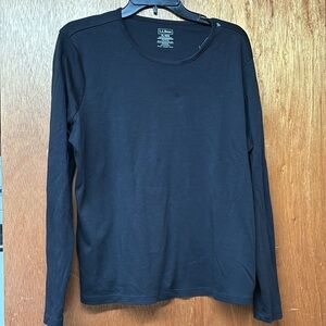 L.L. Bean long sleeve T-shirt Supima Cotton, XL Reg Like New Black